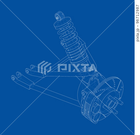Car suspension with shock absorber Car suspension with shock absorber 96712987