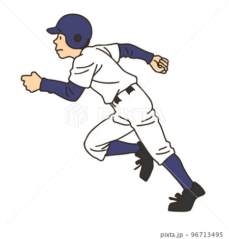 走る野球選手 96713495