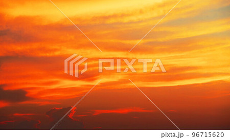 埼玉県川口市の夕焼け空の様々な風景 埼玉県川口市の夕焼け空の様々な風景 96715620