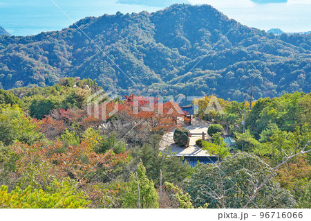 【龍泉寺 (白滝山山頂)からの風景】 広島県三原市小泉町 96716066