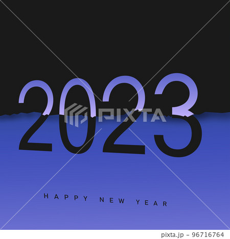 2023 Happy New Year greeting card with torn paper. Vector 2023 Happy New Year greeting card with torn paper. Vector 96716764