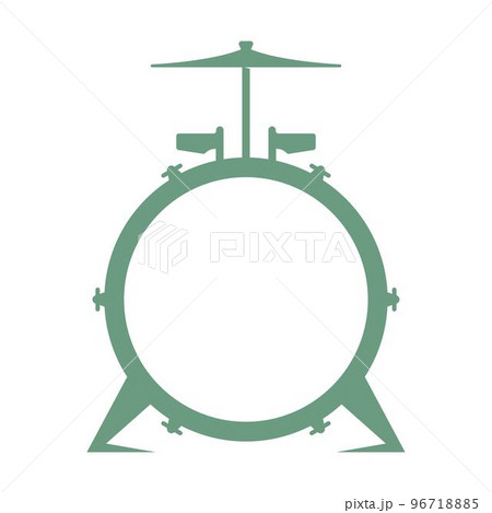 Drum flat design icon illustration 96718885