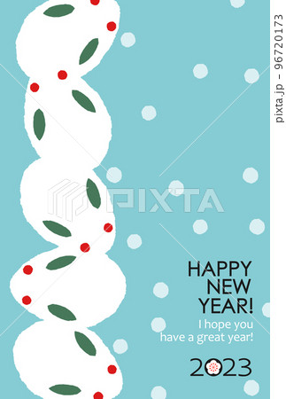 2023年賀状 雪うさぎ 2023年賀状 雪うさぎ 96720173