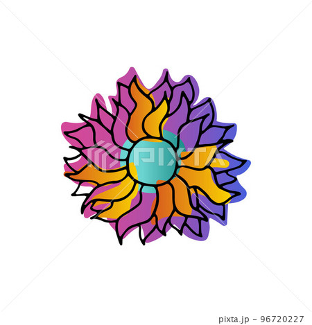 Space doodle image. Hand drawn Sun illustration Space doodle image. Hand drawn Sun illustration 96720227