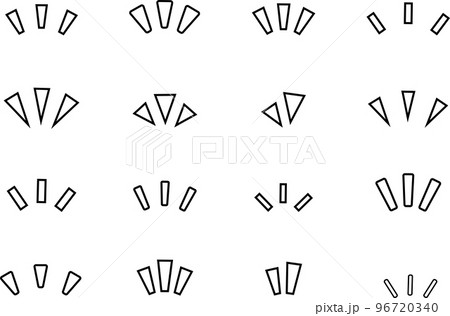 線画の気づき・ひらめきアイコン 96720340