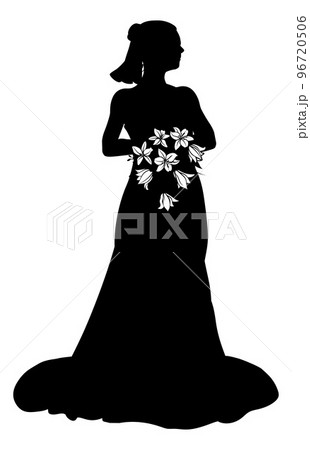 Bride Bridal Wedding Dress Silhouette Woman Design 96720506