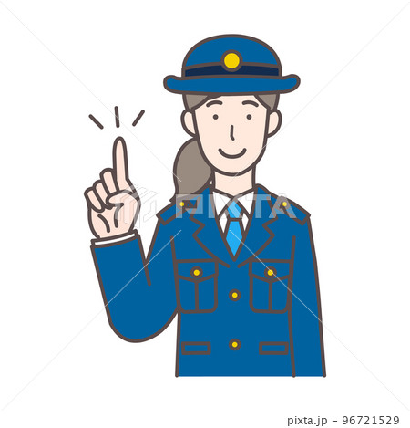 指差しする婦警さん 指差しする婦警さん 96721529