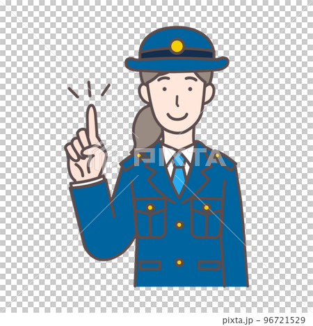 指差しする婦警さん 指差しする婦警さん 96721529