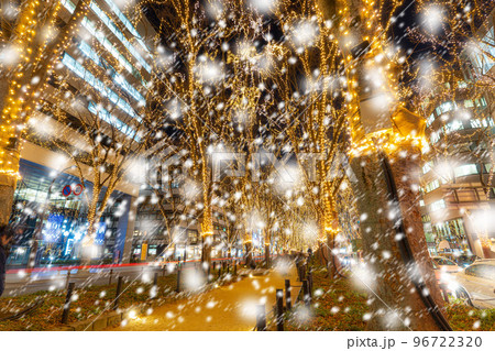 【冬素材】仙台市イルミネーションと雪景色イメージ【宮城県】 【冬素材】仙台市イルミネーションと雪景色イメージ【宮城県】 96722320