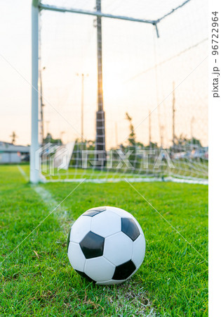 Soccer ball on the ball field Soccer ball on the ball field 96722964