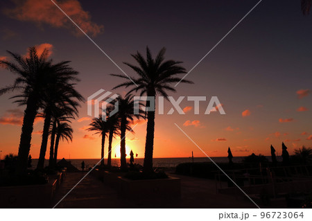 フロリダビーチに沈む夕日 フロリダビーチに沈む夕日 96723064