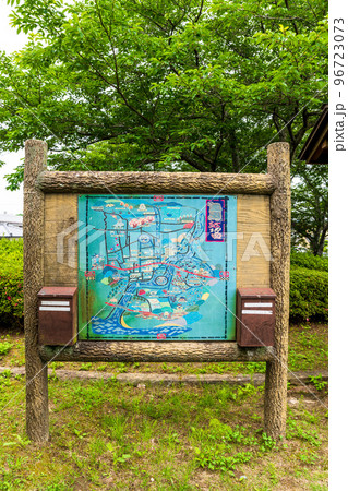 案内版・周辺地図:観光名所:高瀬裏川沿いに、花しょうぶが咲き誇ります。(九州・熊本県玉名市) 案内版・周辺地図:観光名所:高瀬裏川沿いに、花しょうぶが咲き誇ります。(九州・熊本県玉名市) 96723073