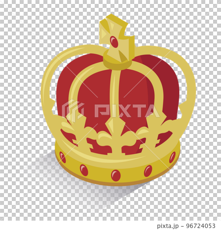 Isometric_Three-dimensional crown illustration 96724053