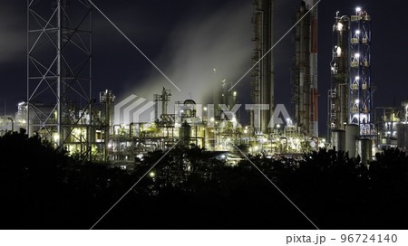 網干なぎさ公園みはらしの丘から見た工場夜景（ダイセル網干工場） 96724140