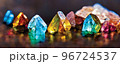 Natural minerals, multicolor of crystal, treasure exhibition, background or wallpaper 96724537