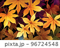 Chestnut tree leaves, autumn background, close-up digital art 96724548