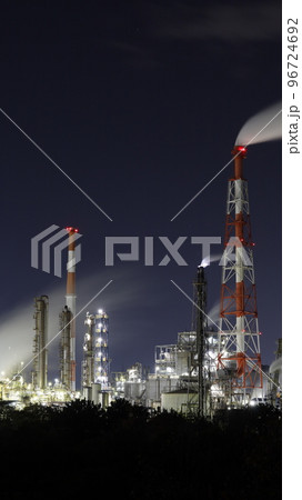 網干なぎさ公園みはらしの丘から見た工場夜景（ダイセル網干工場） 96724692