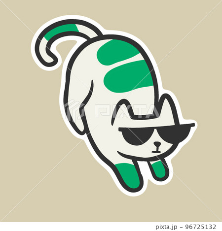 Kawaii Stickers cat, Set of cute emotions, isolated on white background,Isolated objects Hand drawn 96725132