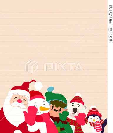 Christmas Cartoon Characters Funny Banner ,A set of happy Christmas characters Christmas Cartoon Characters Funny Banner ,A set of happy Christmas characters 96725153