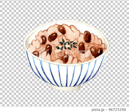 Sekihan日本手繪水彩插畫素材 96725298