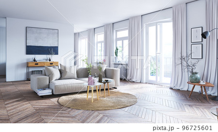 Modern Living room interior design 96725601