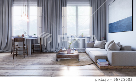 Modern Living room interior design 96725602