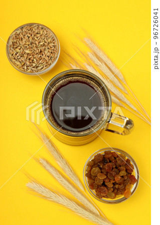Concept of fresh drink, kvass, top view 96726041