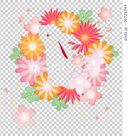 ウサギとサクラと菊 96726744