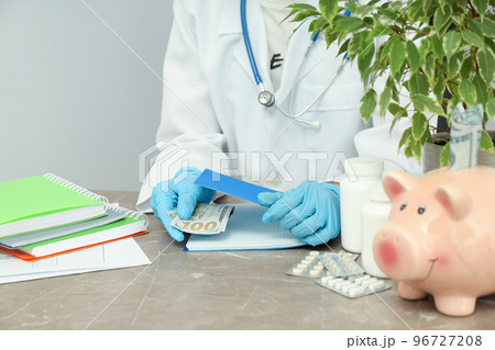Concept of corruption in medicine, malpractice and law violation 96727208