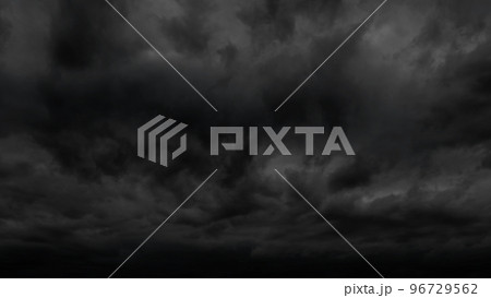 dark dramatic sky with stormy clouds before rain or snow as abstract background, extreme weather dark dramatic sky with stormy clouds before rain or snow as abstract background, extreme weather 96729562