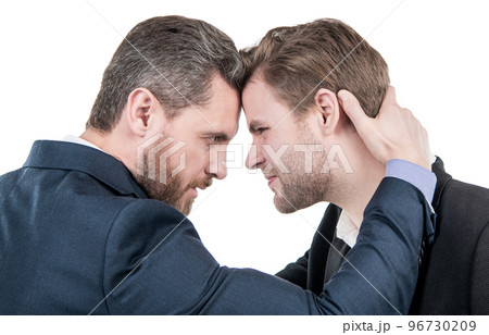 arguing businesspeople. dissatisfied men discuss failure. colleagues have disagreement and conflict arguing businesspeople. dissatisfied men discuss failure. colleagues have disagreement and conflict 96730209