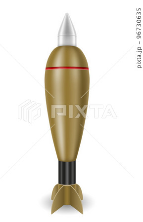 mortar military mine bomb vector illustration 96730635