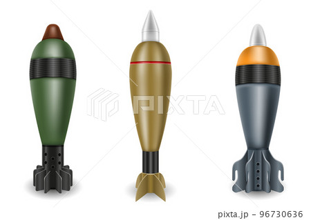 mortar military mine bomb vector illustration 96730636