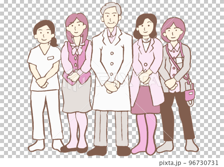 メンタルクリニック 医師・看護師・臨床心理士・精神保健福祉士・事務職員 シンプル メンタルクリニック 医師・看護師・臨床心理士・精神保健福祉士・事務職員 シンプル 96730731