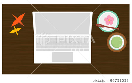 ワークスペースのデスク背景素材 96731035