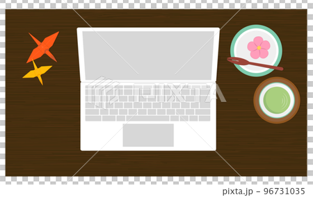 ワークスペースのデスク背景素材 96731035