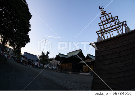 大分市 柞原八幡宮仮宮・火王宮(興玉社) 夕暮れ 大分市 柞原八幡宮仮宮・火王宮(興玉社) 夕暮れ 96734016