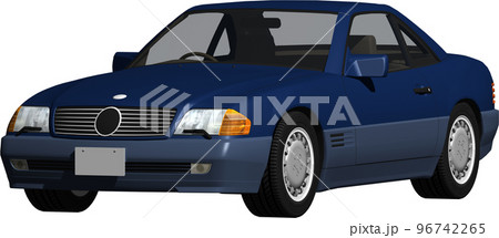 ドイツの旧車ベンツslの切抜き画像。背景透明イラスト 96742265