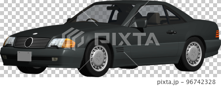 ドイツの旧車ベンツslの切抜き画像。背景透明イラスト 96742328