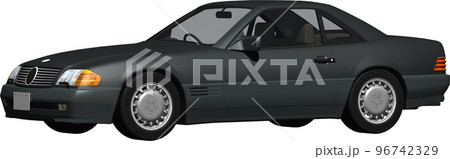 ドイツの旧車ベンツslの切抜き画像。背景透明イラスト 96742329