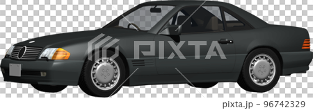ドイツの旧車ベンツslの切抜き画像。背景透明イラスト 96742329