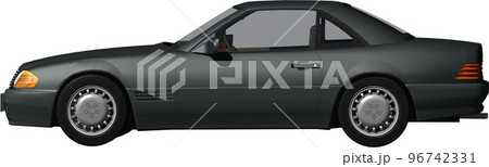 ドイツの旧車ベンツslの切抜き画像。背景透明イラスト 96742331