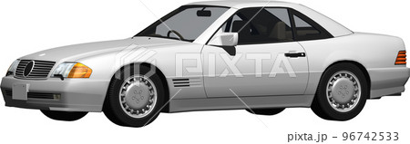 ドイツの旧車ベンツslの切抜き画像。背景透明イラスト 96742533