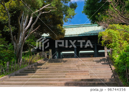 東京都文京区 湯島聖堂 杏壇門と参道の階段 東京都文京区 湯島聖堂 杏壇門と参道の階段 96744356