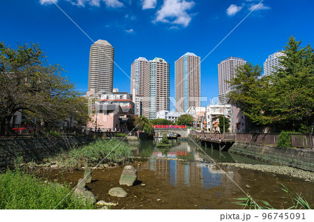 東京都中央区 佃の街並み 東京都中央区 佃の街並み 96745091