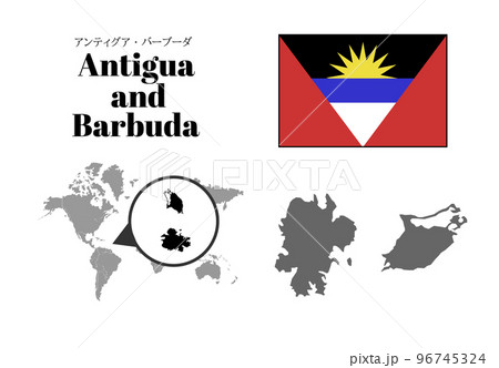 アンティグア・バーブーダ　国旗/地図/領土