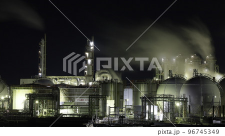 網干臨海大橋から撮影した日本触媒姫路製造所の夜景 96745349