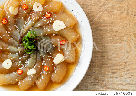 Korean Style Pickled Prawns or Korean Soy Sauce Pickled Shrimp Korean Style Pickled Prawns or Korean Soy Sauce Pickled Shrimp 96746008