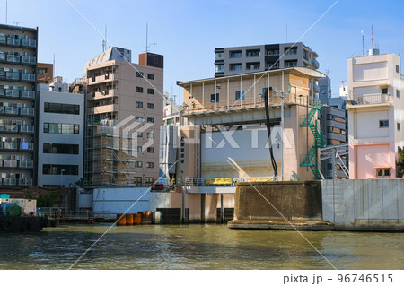 東京都中央区 亀島川水門 東京都中央区 亀島川水門 96746515
