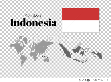 インドネシア 国旗/地図/領土 インドネシア 国旗/地図/領土 96746994